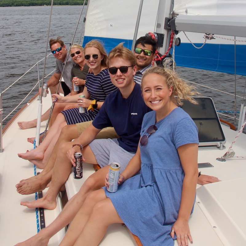 Family comes sailing for Father's Day on Lake Pepin on a 36 foot sailboat